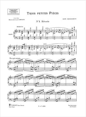 Alphonse Hasselmans: 3 Petites Pièces Faciles Opus 9: Harfe Solo