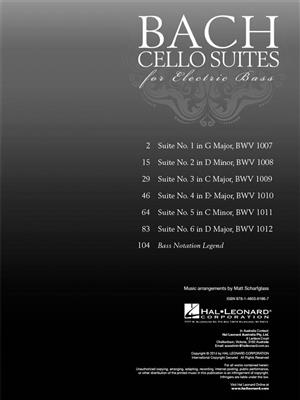 Johann Sebastian Bach: Cello Suites For Electric Bass: Bassgitarre Solo