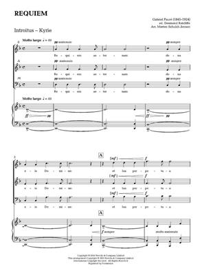 Gabriel Fauré: Requiem: (Arr. Morten Schuldt-Jensen): Gemischter Chor mit Klavier/Orgel