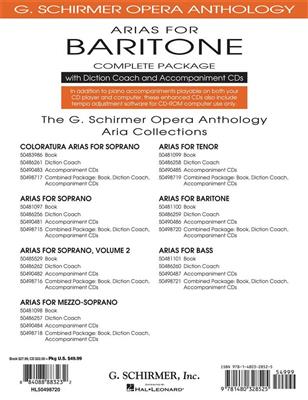 Arias For Baritone - Complete Package: Gesang mit Klavier