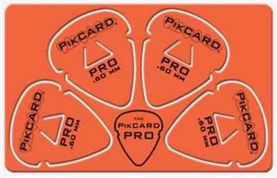 PikCard: .60mm Orange Delrin (4 Guitar Picks)