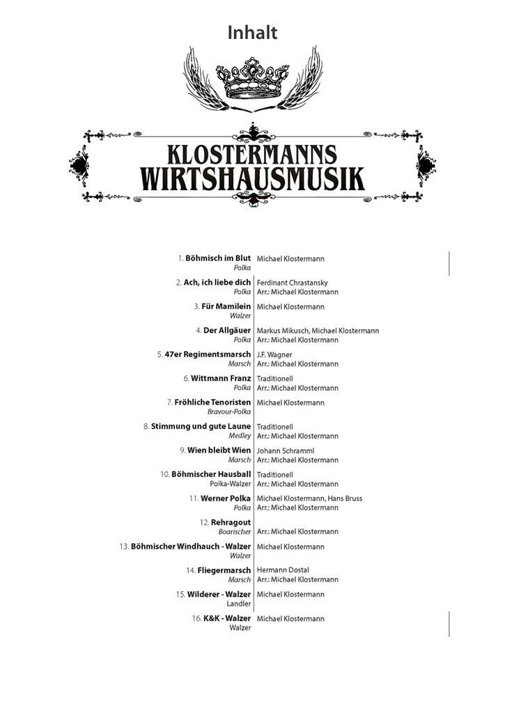 Michael Klostermann: Klostermanns Wirtshausmusik: Blasorchester