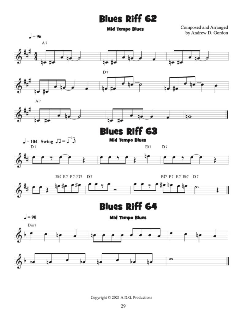 Andrew D. Gordon: 100 Ultimate Blues Riffs for Trumpet: Trompete Solo