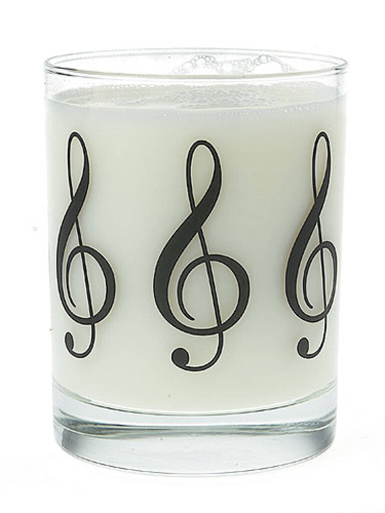 Clear Glass Tumbler: Treble Clef