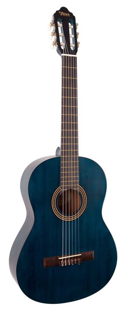 200 Series 4/4 Size Classical Guitar - Trans Blue