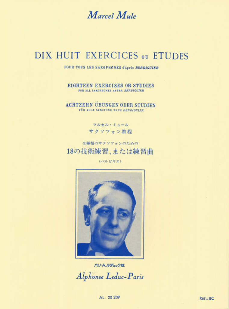 Marcel Mule: 18 exercices ou études d'après Berbiguier: Saxophon