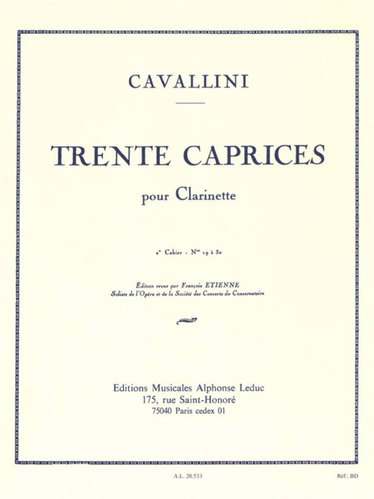 30 Caprices pour Clarinette - Vol. 2