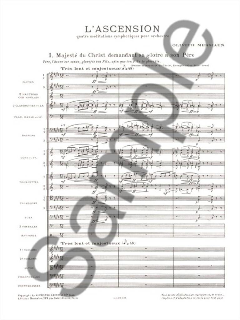 Olivier Messiaen: L'Ascension - 4 méditations symphoniques: Orchester