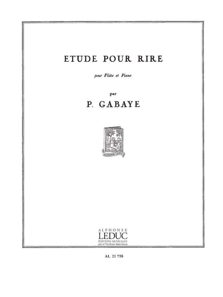 Gabaye: Etude Pour Rire: Flöte mit Begleitung