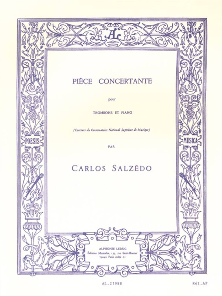 Carlos Salzedo: Piece Concertante: Posaune mit Begleitung