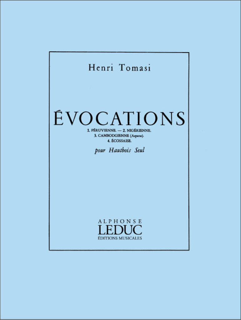 Henri Tomasi: Evocations: Oboe Solo