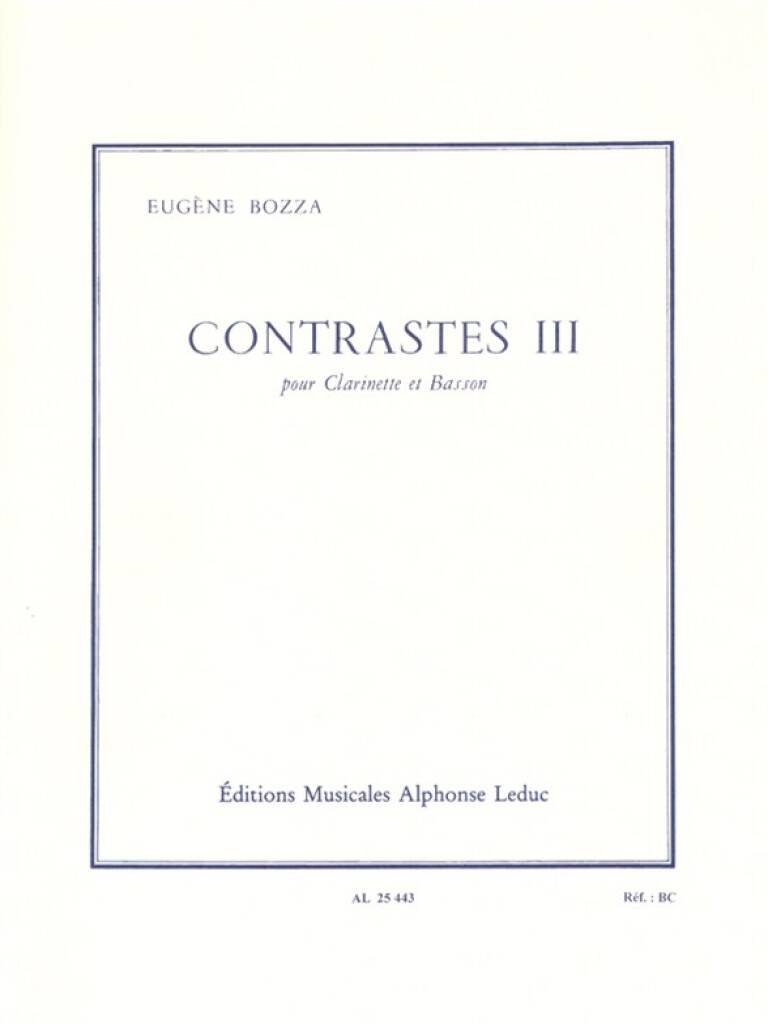 Eugène Bozza: Contrasts III: Gemischtes Holzbläser Duett