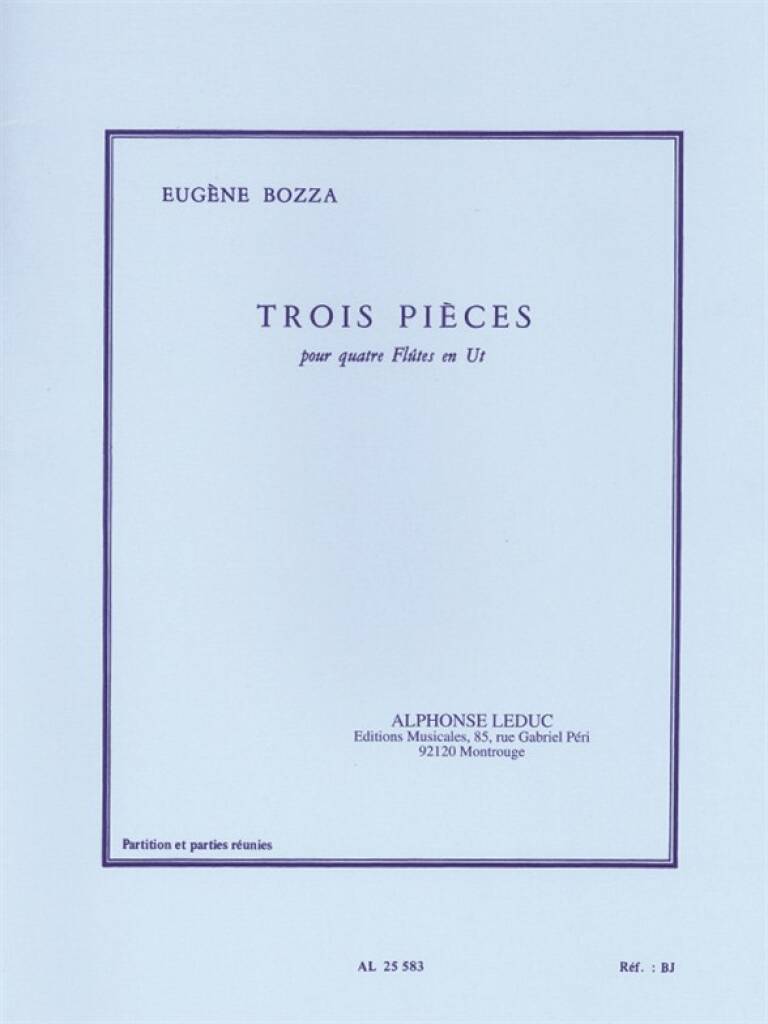 Eugène Bozza: 3 Pièces: Flöte Ensemble
