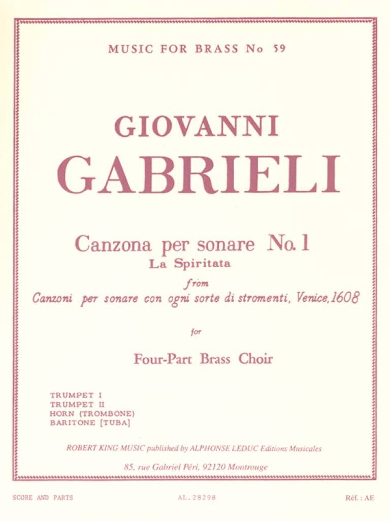 Gabrieli: Canzona Per Sonare 1 & 2: Blechbläser Ensemble