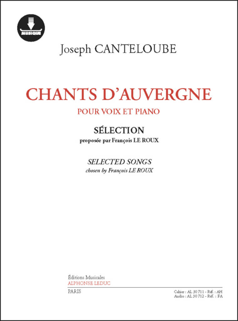 Joseph Canteloube: Chants d'Auvergne: Gesang mit Klavier