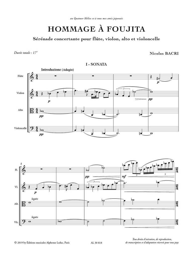 Nicolas Bacri: Hommage à Foujita: Kammerensemble