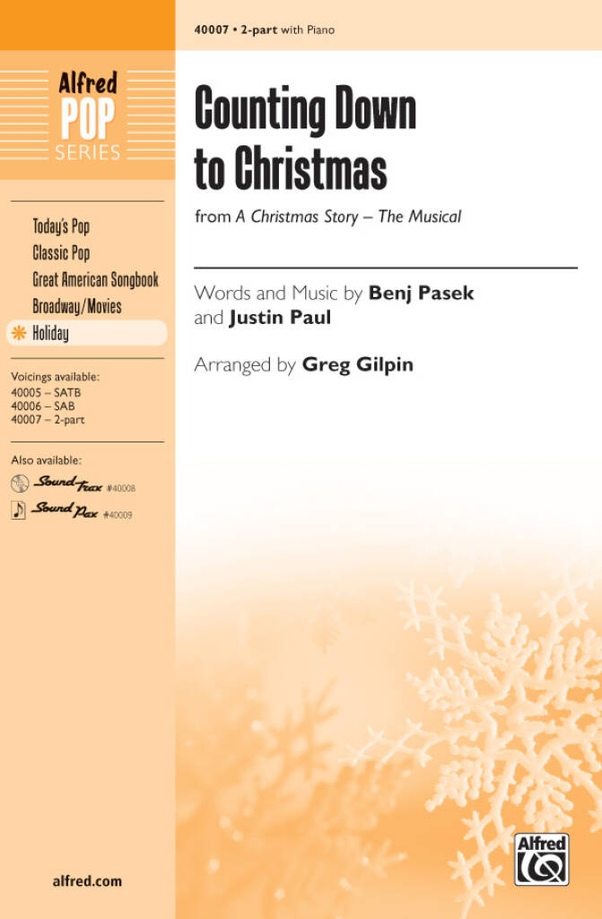 Benj Pasek: Counting Down to Christmas: (Arr. Greg Gilpin): Frauenchor mit Begleitung