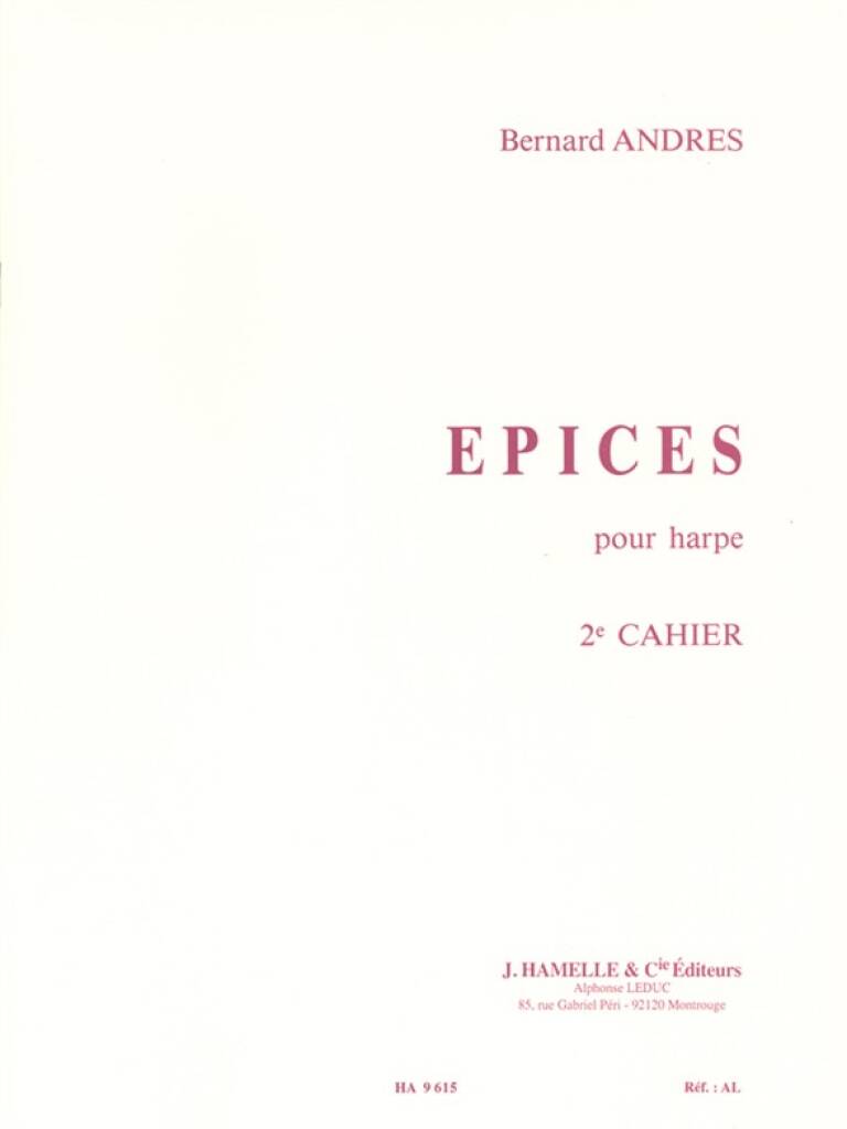 Bernard Andrès: Epices Vol.2: Harfe Solo
