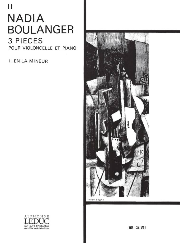 Nadia Boulanger: 3 Pièces No.2 In A Minor: Cello mit Begleitung