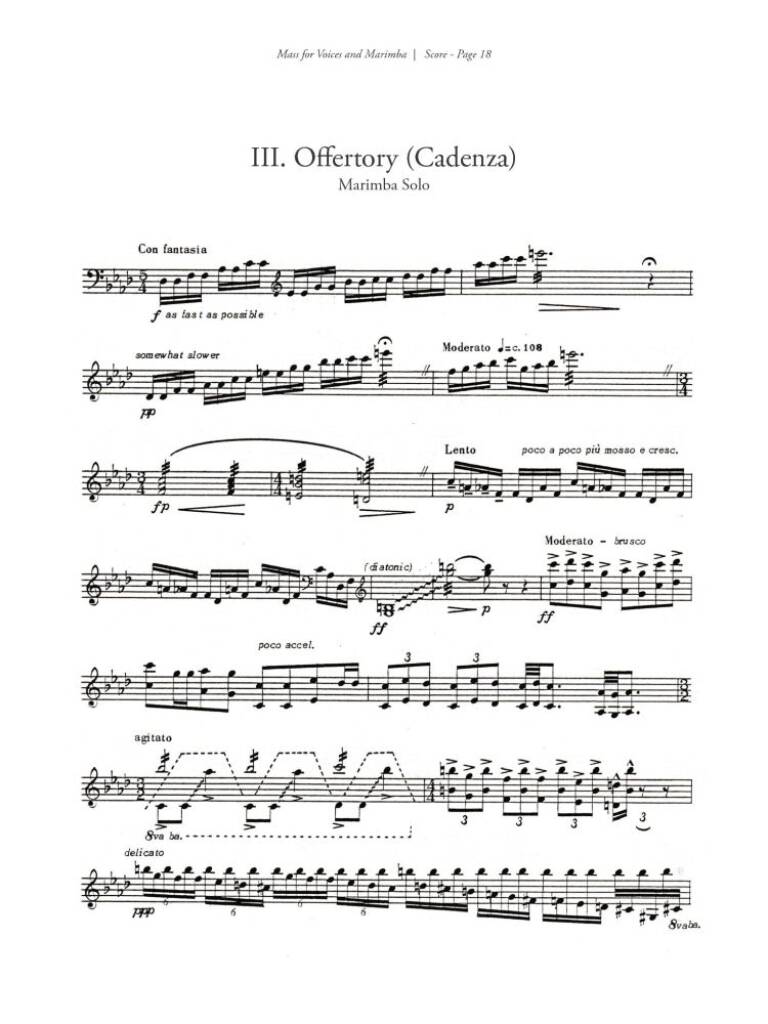 Paul J. Sifler: Marimba Mass: Gemischter Chor mit Begleitung