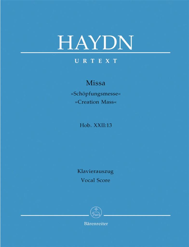 Franz Joseph Haydn: Schöpfungsmesse Bes-Dur Hob.XXII:13: Gesang mit Klavier