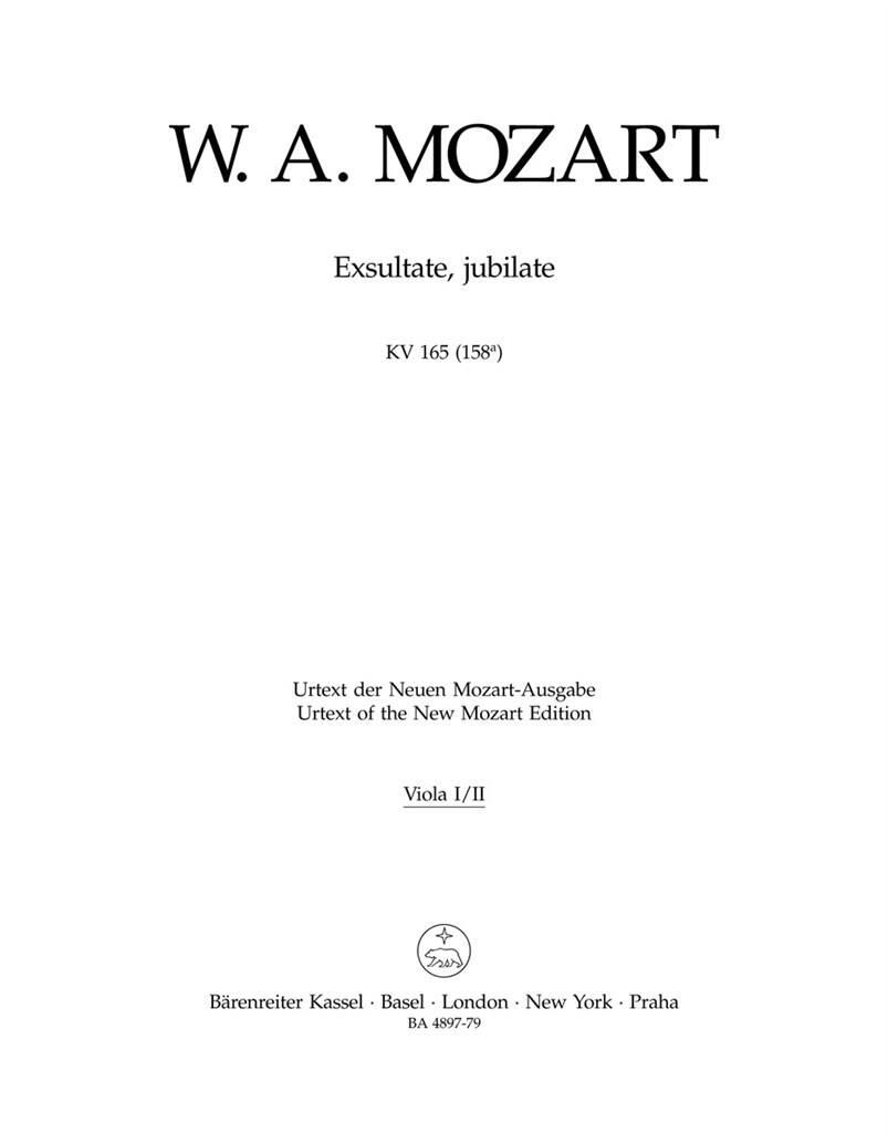 Wolfgang Amadeus Mozart: Exsultate, jubilate K.165: Viola Solo