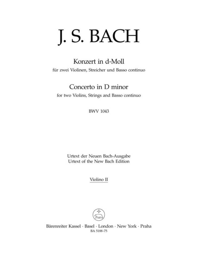 Johann Sebastian Bach: Double Concerto For Two Violins In D Minor: Streichensemble