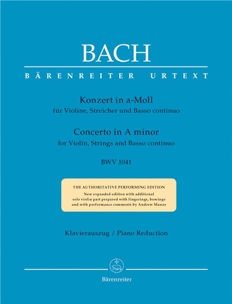 Johann Sebastian Bach: Violin Concerto In A Minor BWV 1041: Violine mit Begleitung