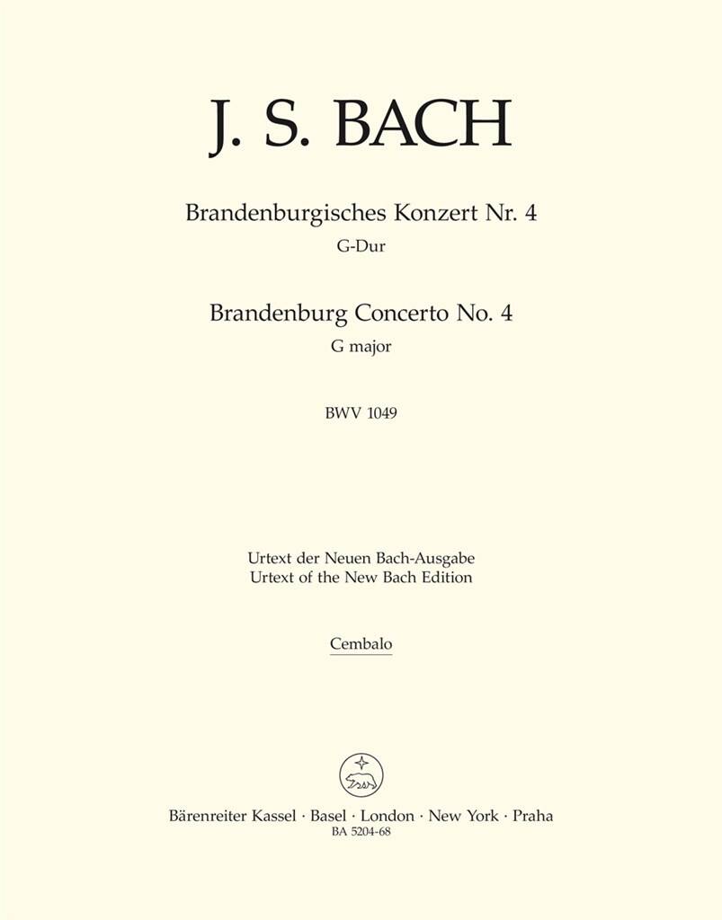 Johann Sebastian Bach: Brandenburg Concerto No.4 In G, BWV 1049: Cembalo