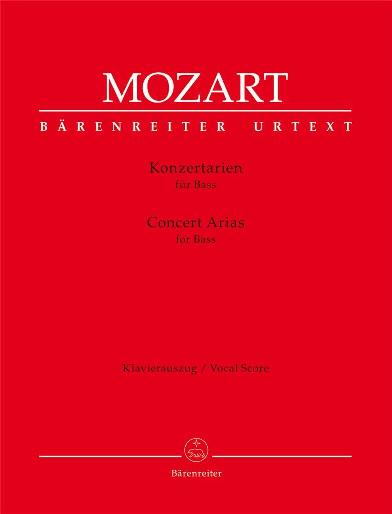 Wolfgang Amadeus Mozart: Concert Arias For Bass Voice And Piano: Gesang mit Klavier