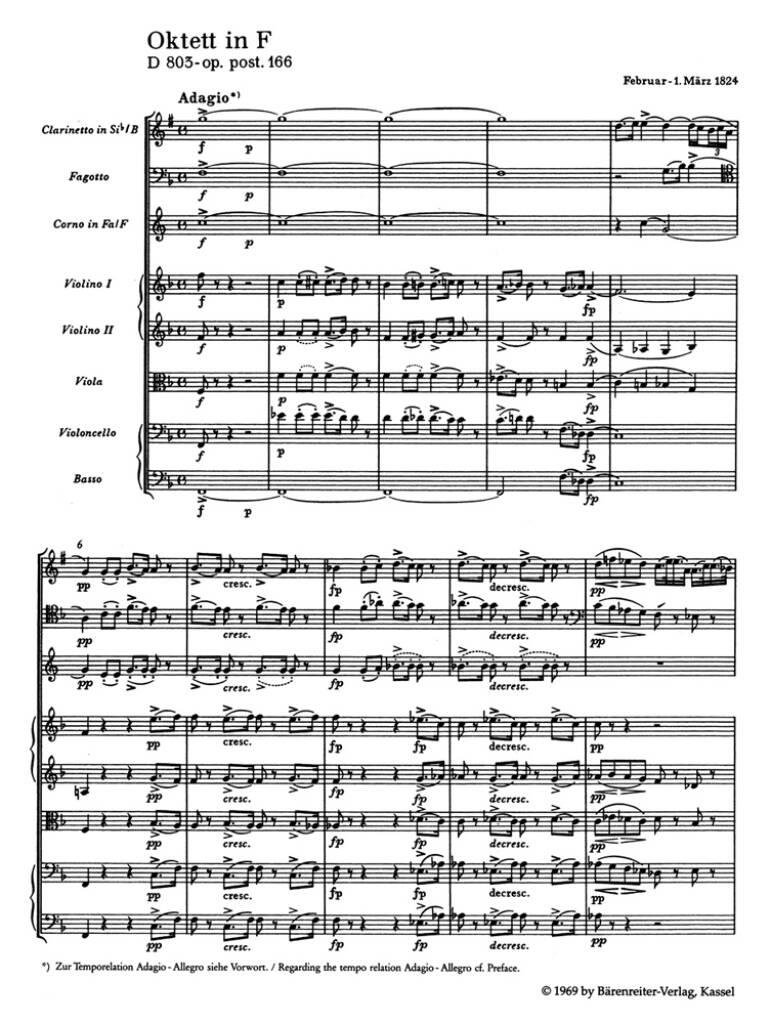 Franz Schubert: Octet In F Op.Post.166 D 803: Orchester mit Solo