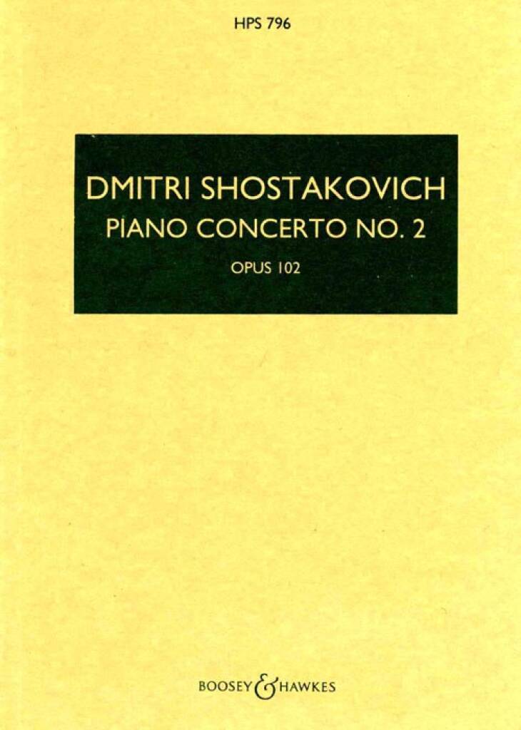 Dimitri Shostakovich: Piano Concerto No.2 Op.102 - Study Score: Orchester mit Solo