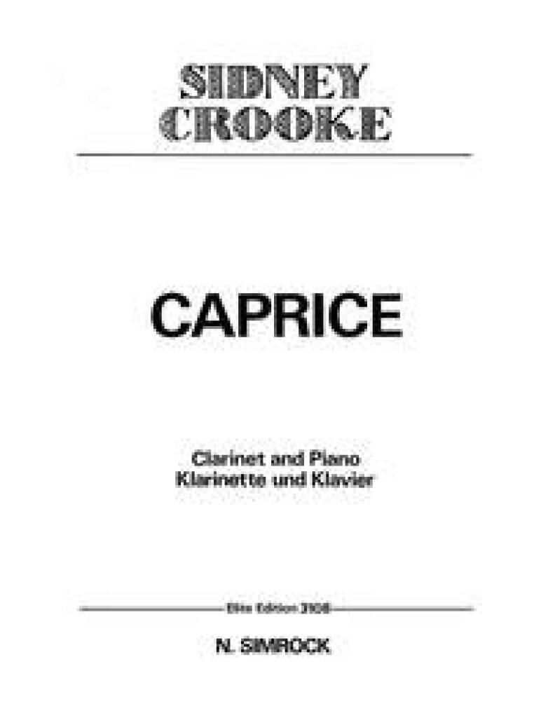 Sydney Crooke: Caprice in G: Klarinette mit Begleitung