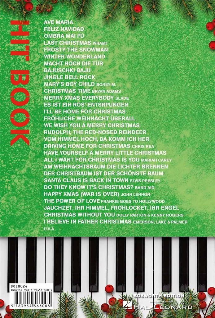 Hitbook - 100 Weihnachtslieder für Keyboard: Keyboard