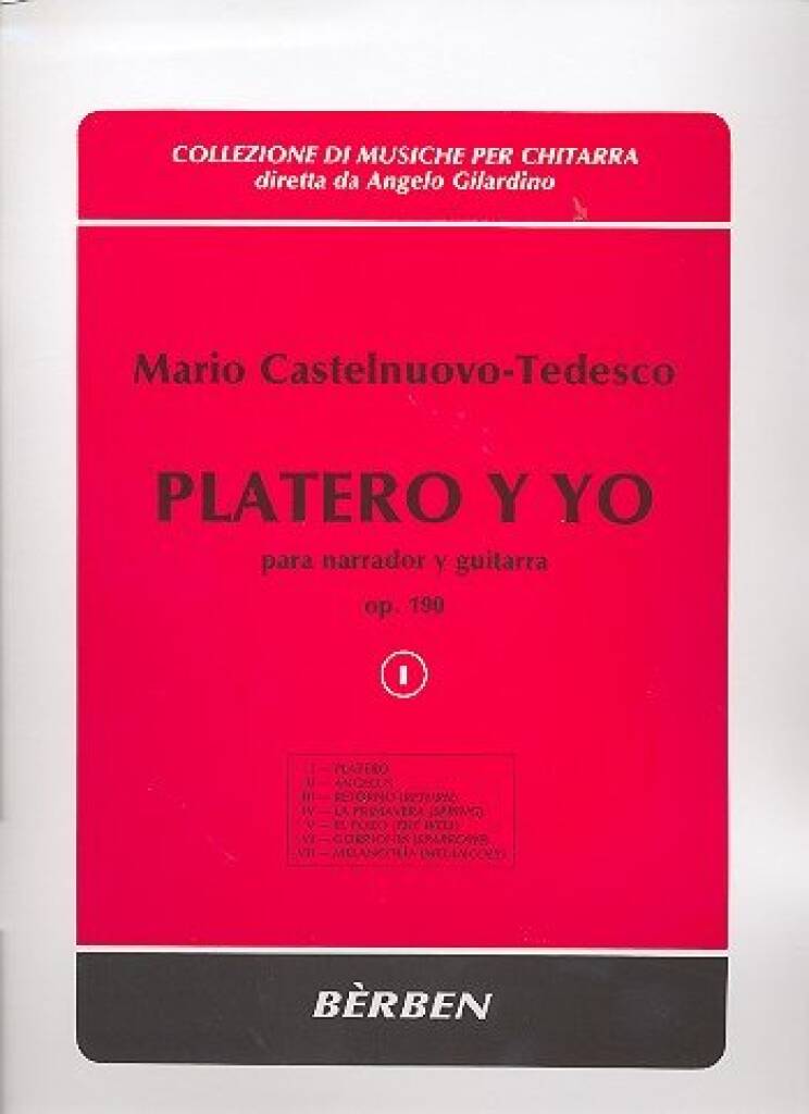 Mario Castelnuovo-Tedesco: Platero Y Yo Opus 190 Vol. 1: Gitarre mit Begleitung