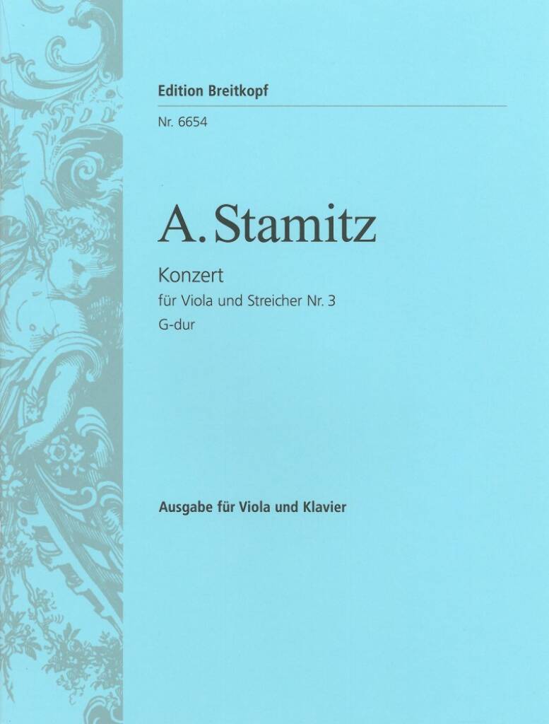 Anton Stamitz: Violakonzert Nr.3 G-dur / Viola Concerto No.3: Viola mit Begleitung