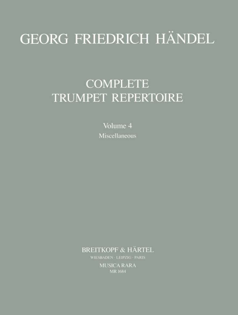 Georg Friedrich Händel: Orchesterstud. Trompete Bd.IV: Trompete Solo