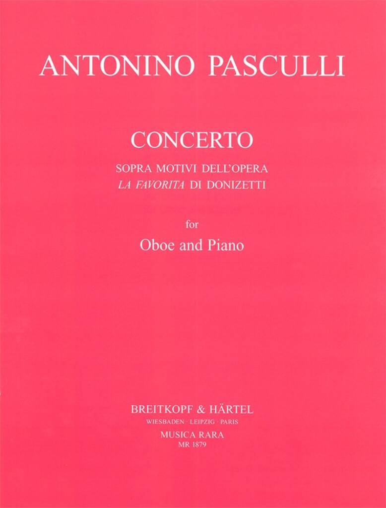 Antonio Pasculli: La Favorita di Donizetti: Oboe mit Begleitung