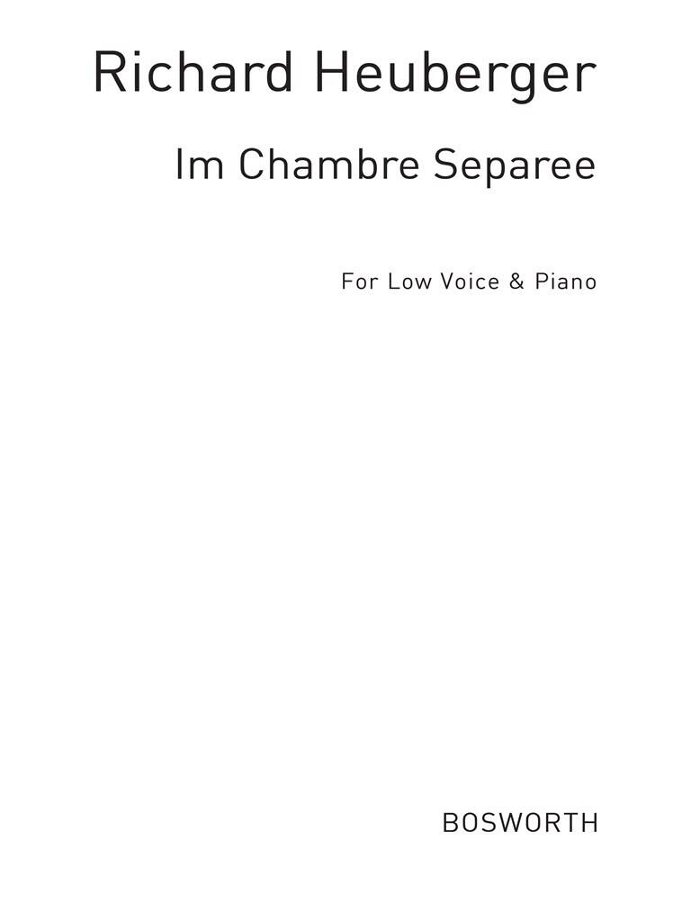 Richard Heuberger: Im Chambre Separee (Low Voice): Gesang mit Klavier