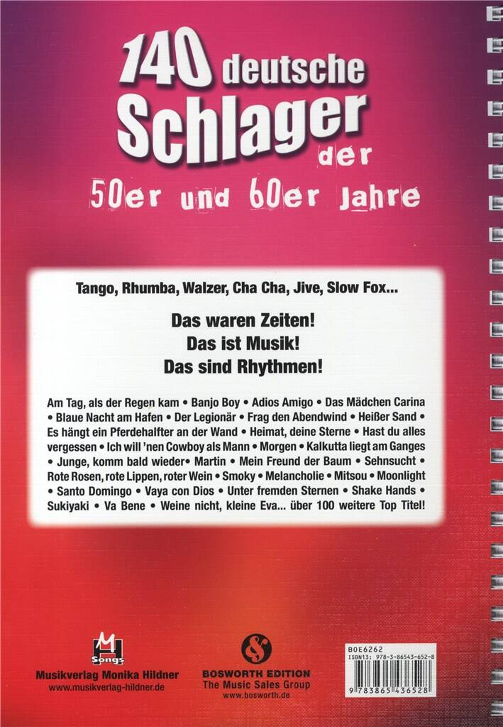 140 Deutsche Schlager 50-60Er Jahre: Melodie, Text, Akkorde