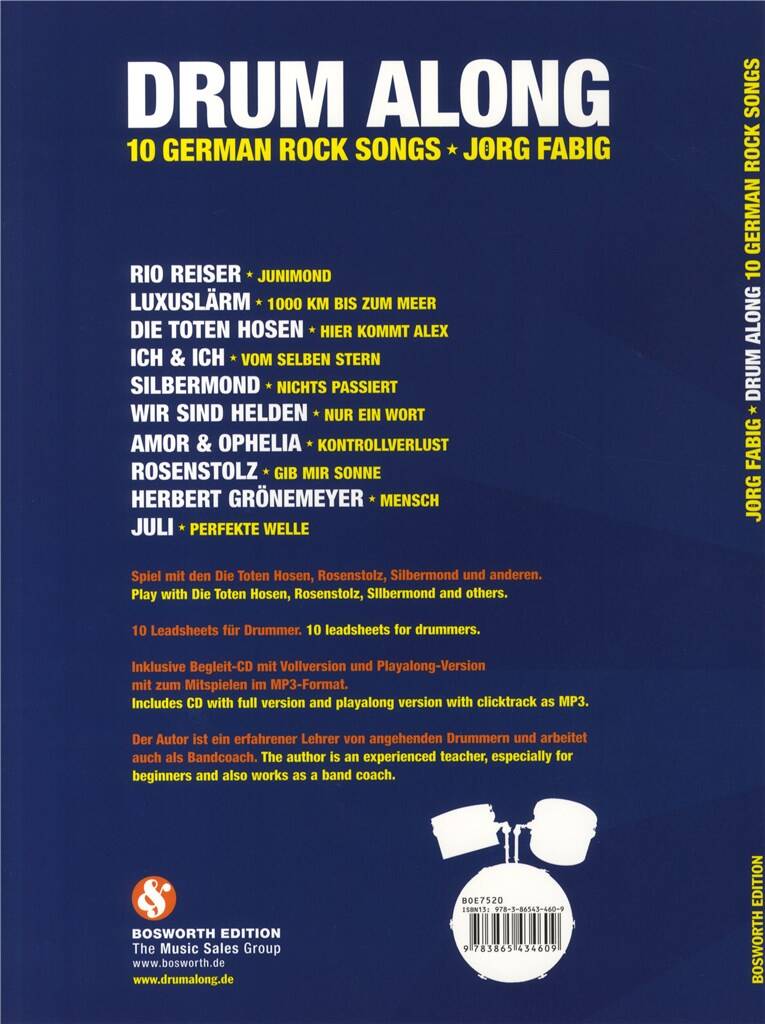 Jörg Fabig: Drum Along - 10 German Rock Songs: Schlagzeug