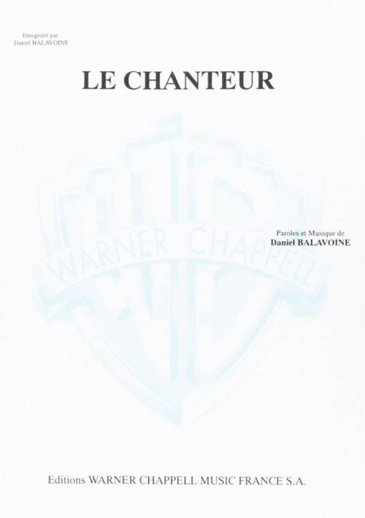 Daniel Balavoine: Le Chanteur: Gesang mit Klavier