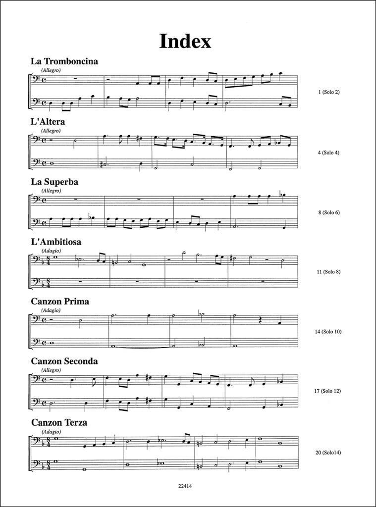 Girolamo Frescobaldi: Canzoni Per Basso Solo E Continuo: Kammerensemble