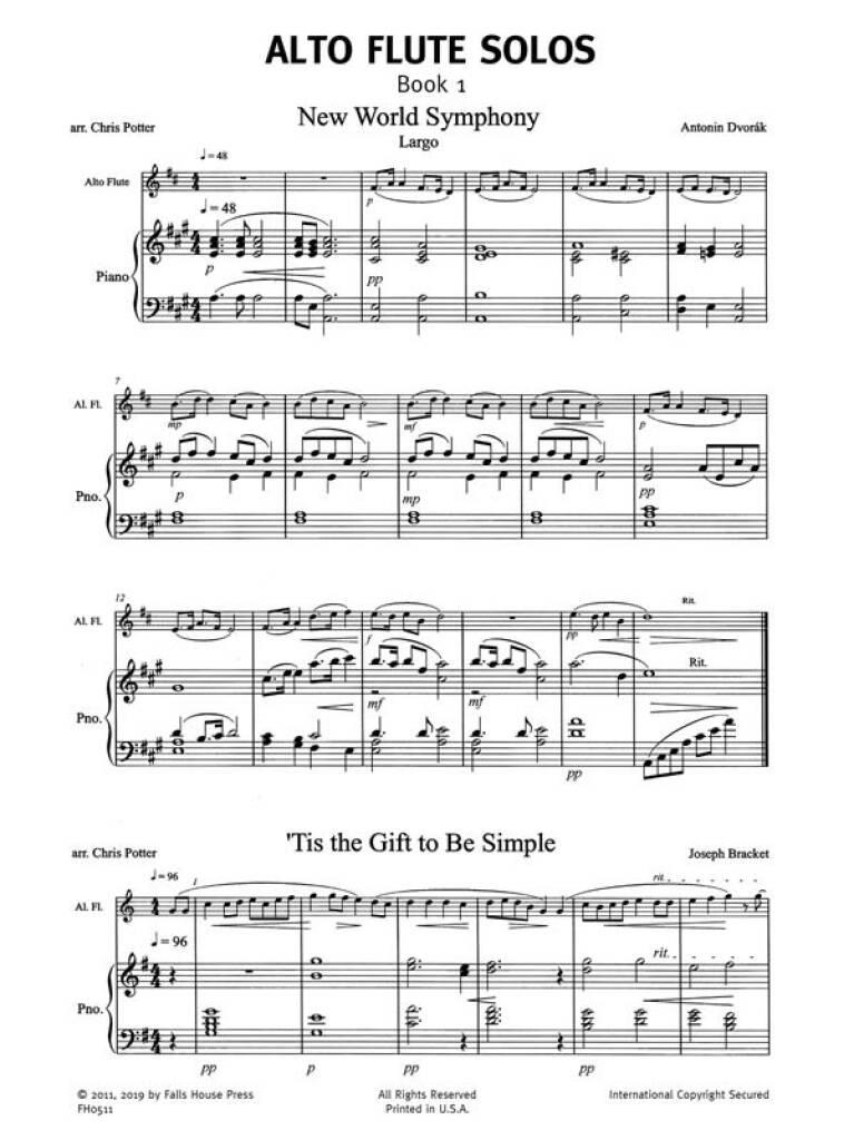 Alto Flute Solos: (Arr. Christine Potter): Flöte mit Begleitung