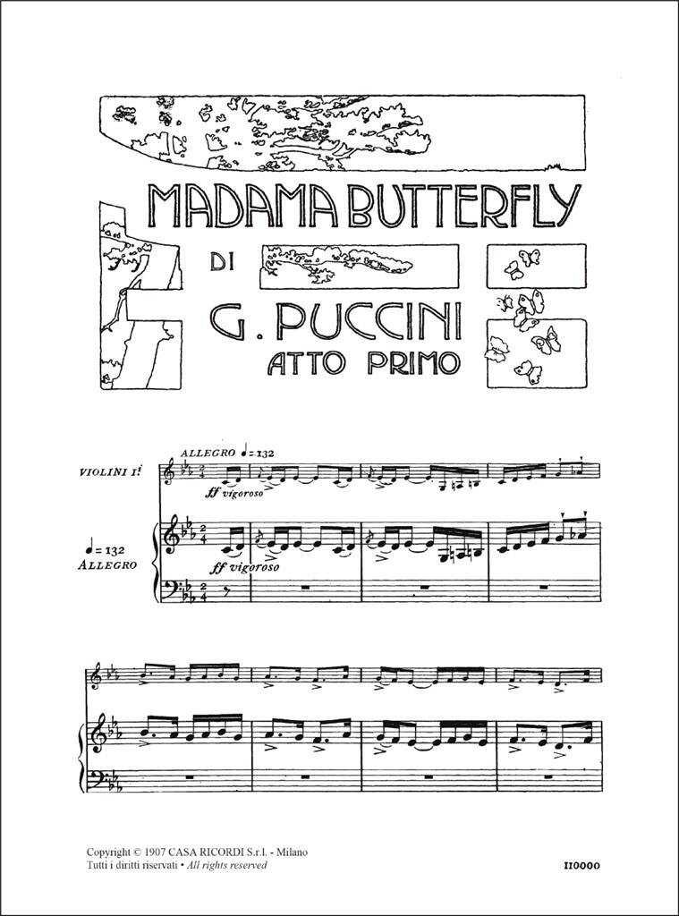 Giacomo Puccini: Madame Butterfly: Opern Klavierauszug