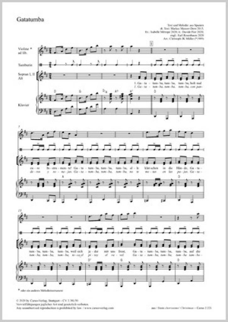 Christoph J.K. Muller: Gatatumba: Gemischter Chor mit Klavier/Orgel