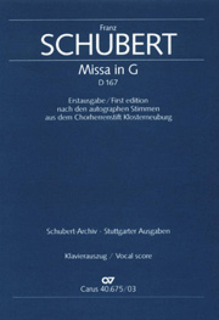 Franz Schubert: Messe in G: Gemischter Chor mit Ensemble