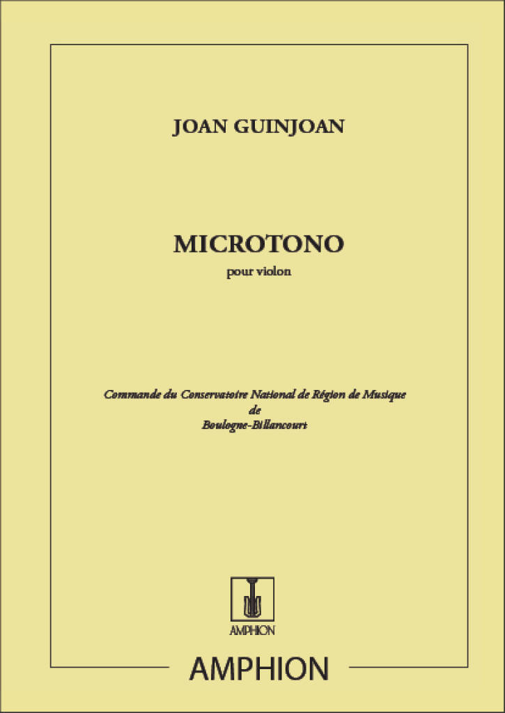 Joan Guinjoan: Microtono: Violine Solo