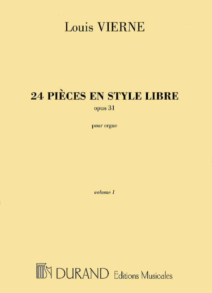 Louis Vierne: 24 Pièces en Style Libre Opus 31 Vol.1: Orgel