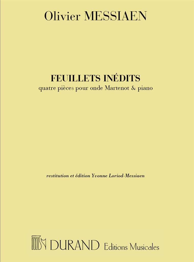 Olivier Messiaen: Feuillets Inedits4 Pieces Pour Onde: Sonstige Tasteninstrumente